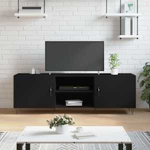 TV skříňka černá 150 x 30 x 50 cm kompozitní dřevo - obrázek 1