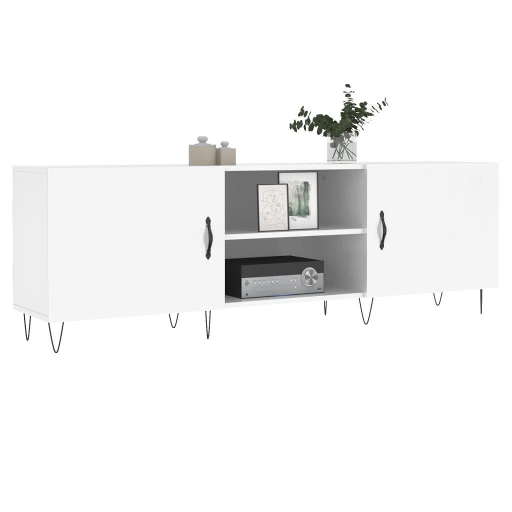 vidaXL TV Cabinet High Gloss White 150x30x50 cm Engineered Wood