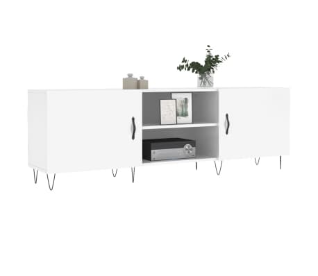 vidaXL Mobile Porta TV Bianco Lucido 150x30x50 cm in Legno Multistrato