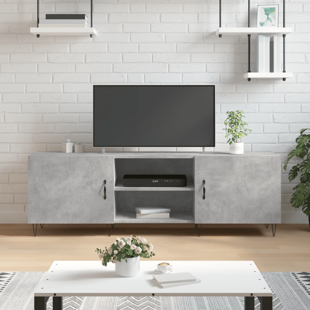 vidaXL Comodă TV, gri beton, 150x30x50 cm, lemn compozit