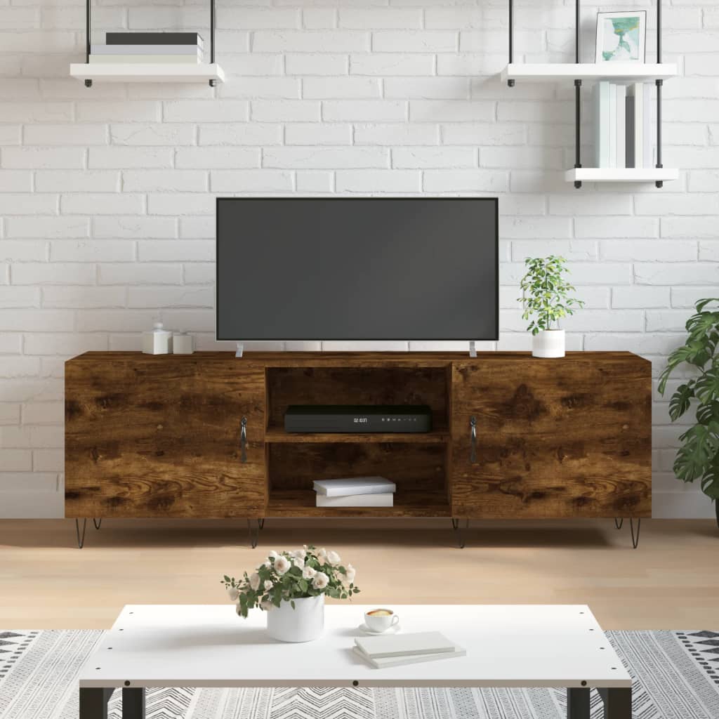 vidaXL TV-Schrank Räuchereiche 150x30x50 cm Holzwerkstoff