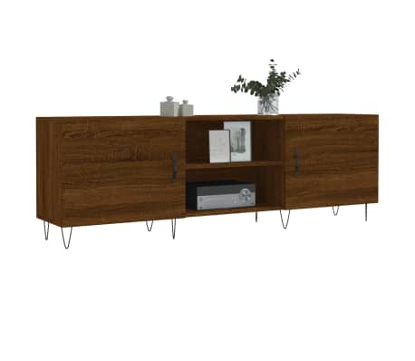 vidaXL TV-benk brun eik 150x30x50 cm konstruert tre