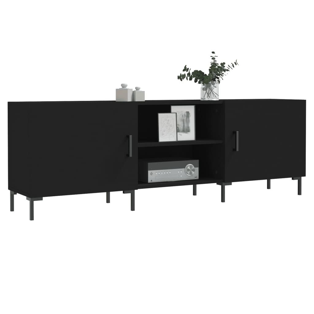 vidaXL Comodă TV, negru, 150x30x50 cm, lemn compozit