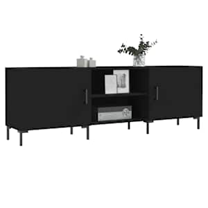 TV skříňka černá 150 x 30 x 50 cm kompozitní dřevo - obrázek 3