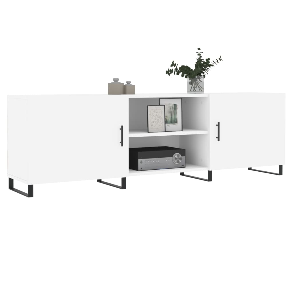 vidaXL Tv-meubel 150x30x50 cm bewerkt hout wit afbeelding