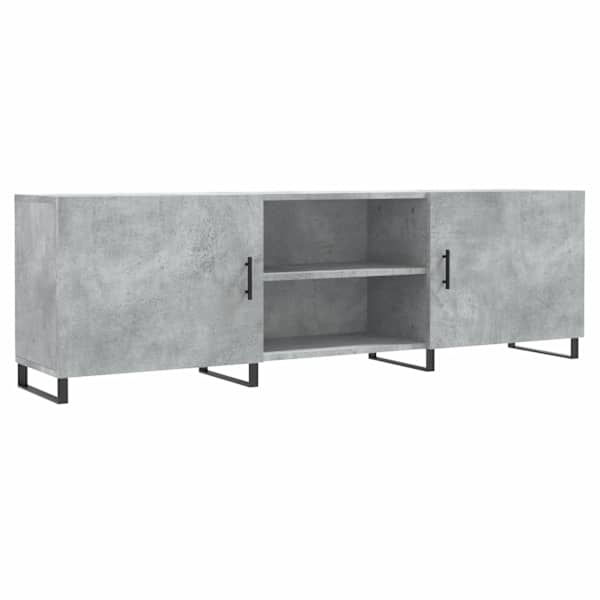 vidaXL telerikapp, betoonhall, 150x30x50 cm, tehispuit