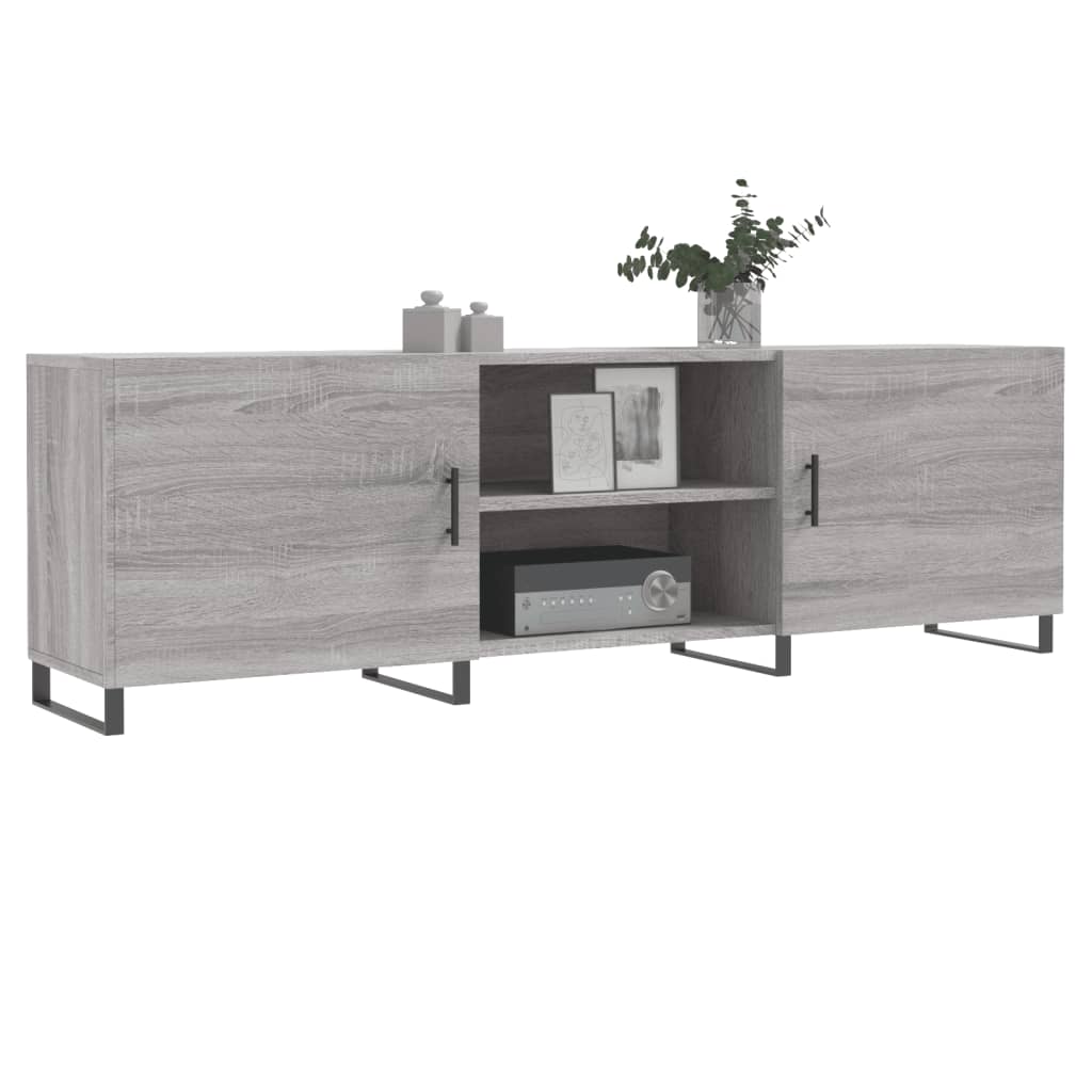 vidaXL TV Cabinet Grey Sonoma 150x30x50 cm Engineered Wood