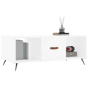 Konferenční stolek bílý 102 x 50 x 40 cm kompozitní dřevo - obrázek 3
