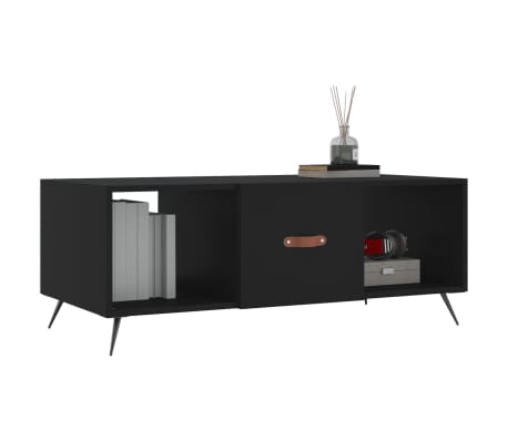 vidaXL Măsuță de cafea, negru, 102x50x40 cm, lemn compozit