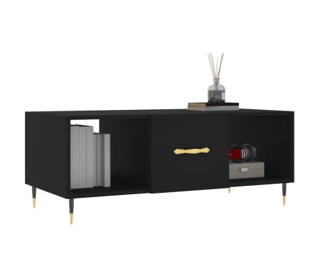 vidaXL fekete szerelt fa doh&aacute;nyz&oacute;asztal 102 x 50 x 40 cm