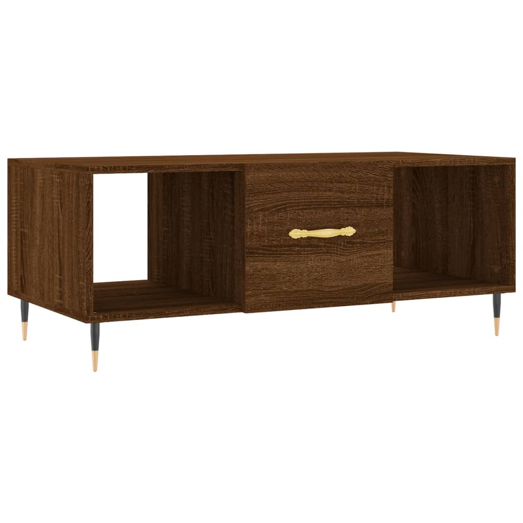 vidaXL Konferenční stolek hnědý dub 102 x 50 x 40 cm kompozitní dřevo