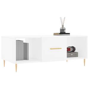 Konferenční stolek bílý 102 x 50 x 40 cm kompozitní dřevo - obrázek 3