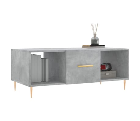 vidaXL Couchtisch Betongrau 102x50x40 cm Holzwerkstoff