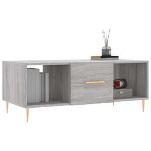 Konferenční stolek šedý sonoma 102x50x40 cm kompozitní dřevo - obrázek 3