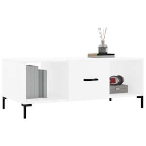 Konferenční stolek bílý 102 x 50 x 40 cm kompozitní dřevo - obrázek 3