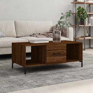 Konferenční stolek hnědý dub 102 x 50 x 40 cm kompozitní dřevo - obrázek 1