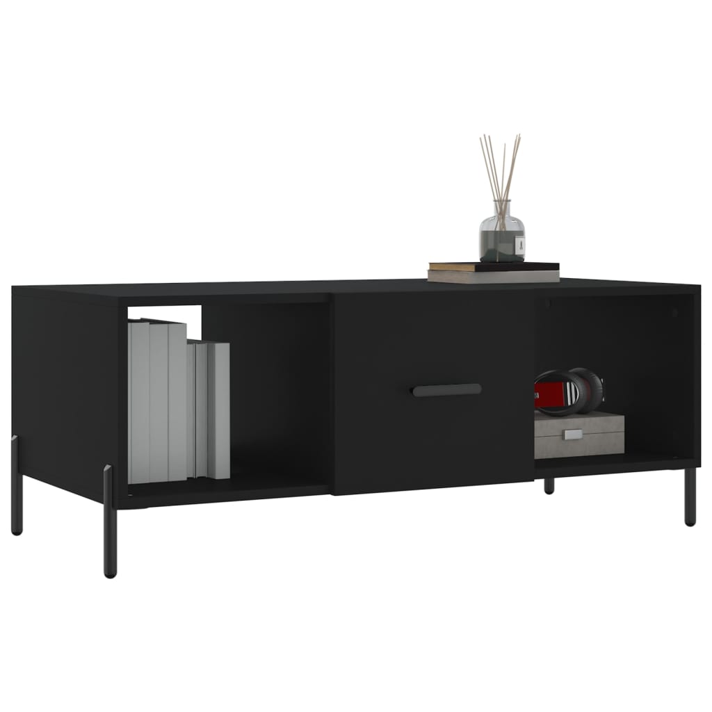 vidaXL Salontafel 102x50x40 cm bewerkt hout zwart afbeelding
