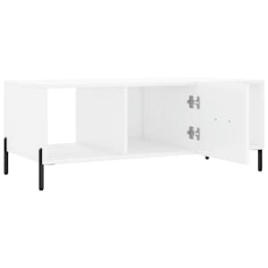 Konferenční stolek bílý s leskem 102x50x40 cm kompozitní dřevo - obrázek 6