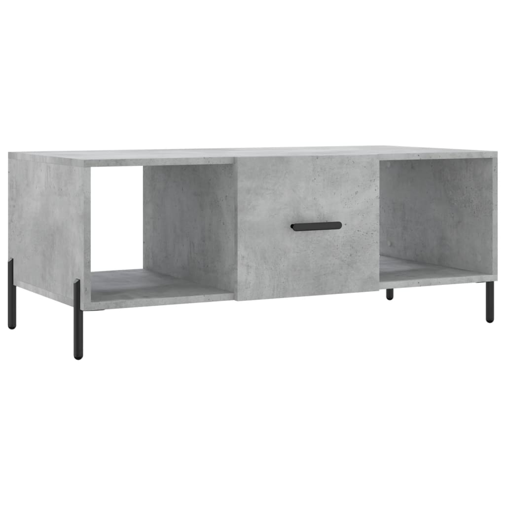 vidaXL Salontafel 102x50x40 cm bewerkt hout betongrijs
