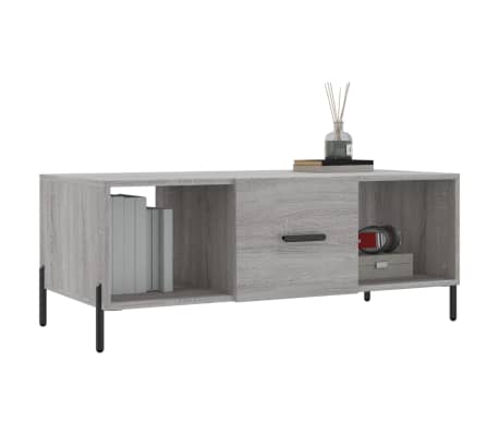 vidaXL Coffee Table Grey Sonoma 102x50x40 cm Engineered Wood