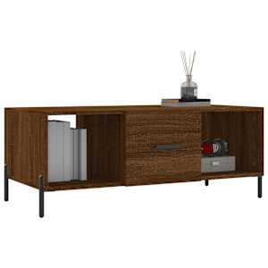 Konferenční stolek hnědý dub 102 x 50 x 40 cm kompozitní dřevo - obrázek 3