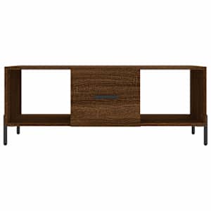 Konferenční stolek hnědý dub 102 x 50 x 40 cm kompozitní dřevo - obrázek 5
