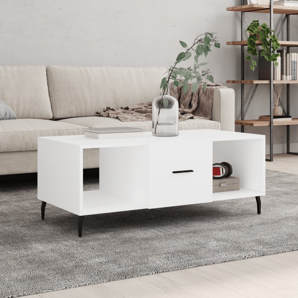 vidaXL Couchtisch Weiß 102x50x40 cm Holzwerkstoff