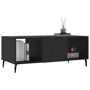 Konferenční stolek černý 102 x 50 x 40 cm kompozitní dřevo - obrázek 3