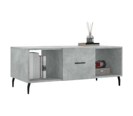 vidaXL Măsuță de cafea, gri beton, 102x50x40 cm, lemn prelucrat