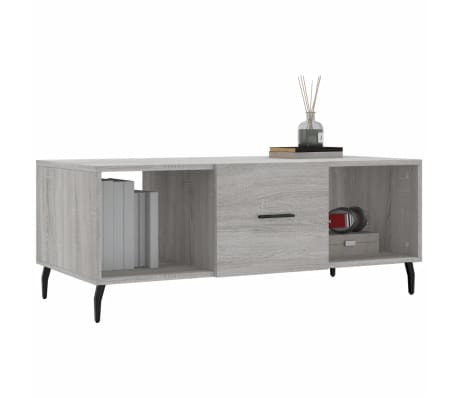 vidaXL S&oacute;fabor&eth; Gr&aacute;tt Sonoma 102x50x40 Samsettur Vi&eth;ur