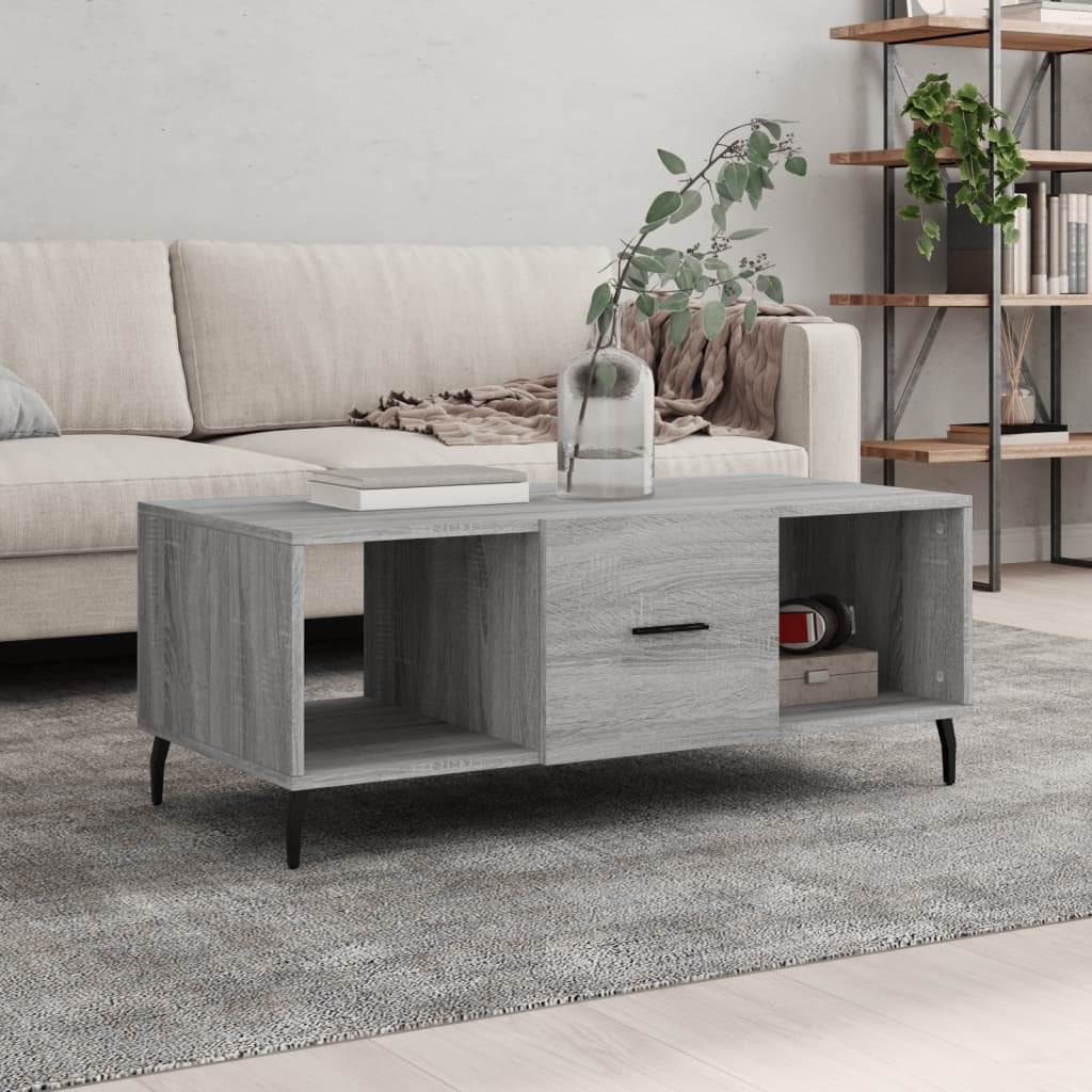 Photos - Coffee Table VidaXL  Grey Sonoma 102x50x40 cm Engineered Wood 