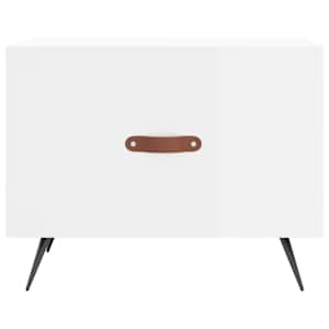 Konferenční stolek lesklý bílý 50 x 50 x 40 cm kompozitní dřevo - obrázek 5