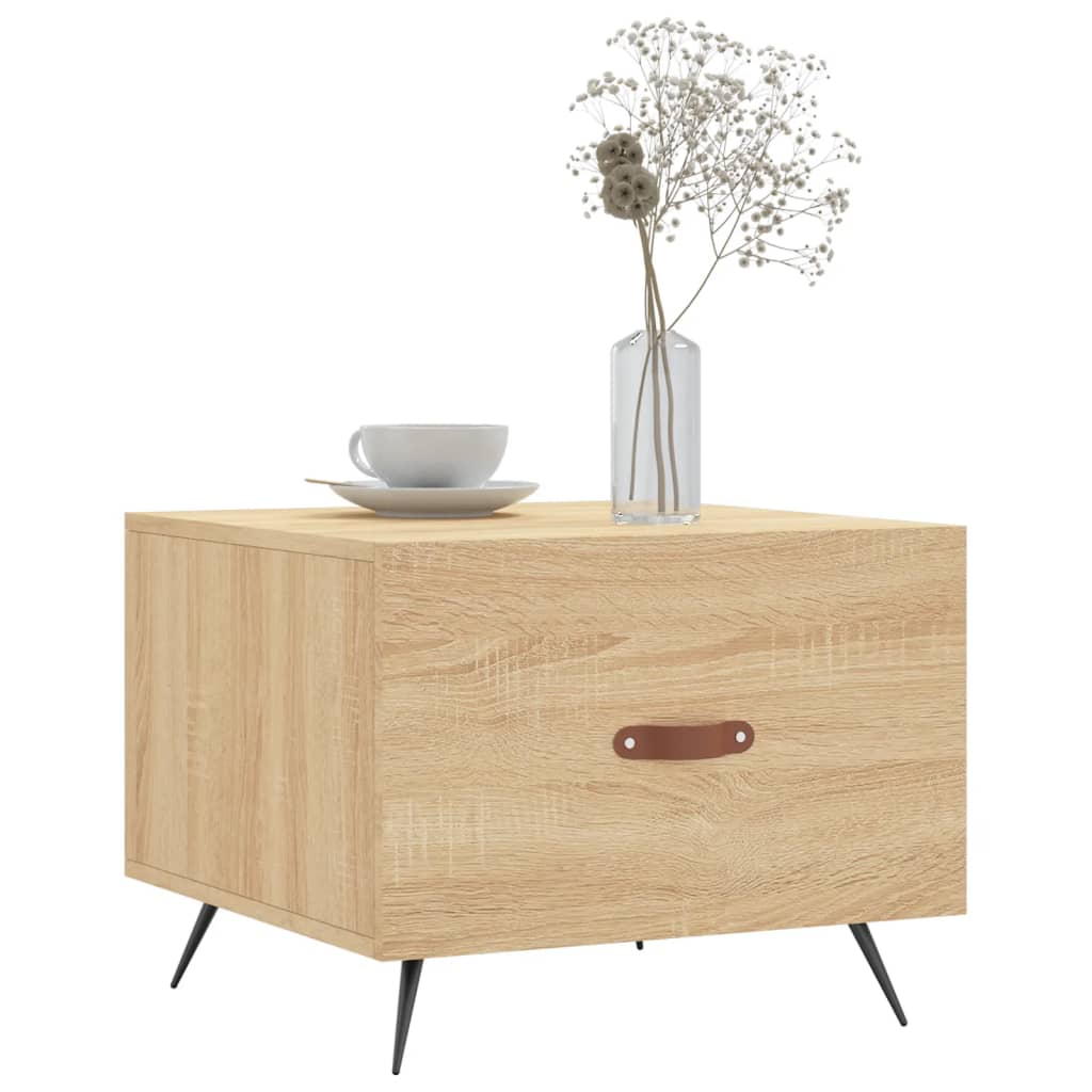 vidaXL Salontafels 2 st 50x50x40 cm bewerkt hout sonoma eikenkleurig afbeelding