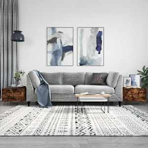 Konferenční stolky 2 ks kouřový dub 50x50x40cm kompozitní dřevo - obrázek 1