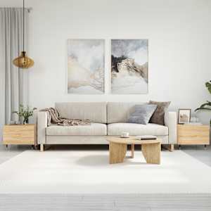 Klubske mizice 2 kosa sonoma hrast 50x50x40 cm inženirski les