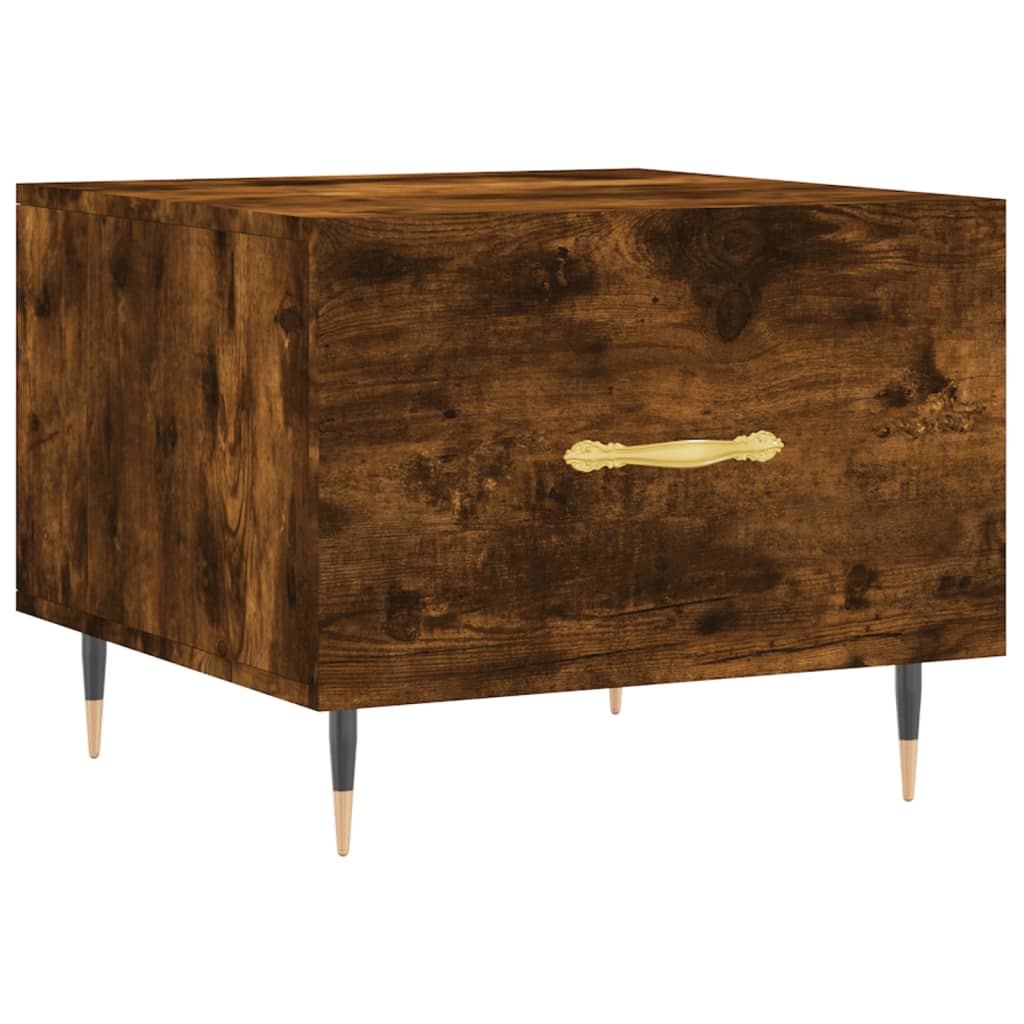 vidaXL Konferenční stolek kouřový dub 50x50x40 cm kompozitní dřevo