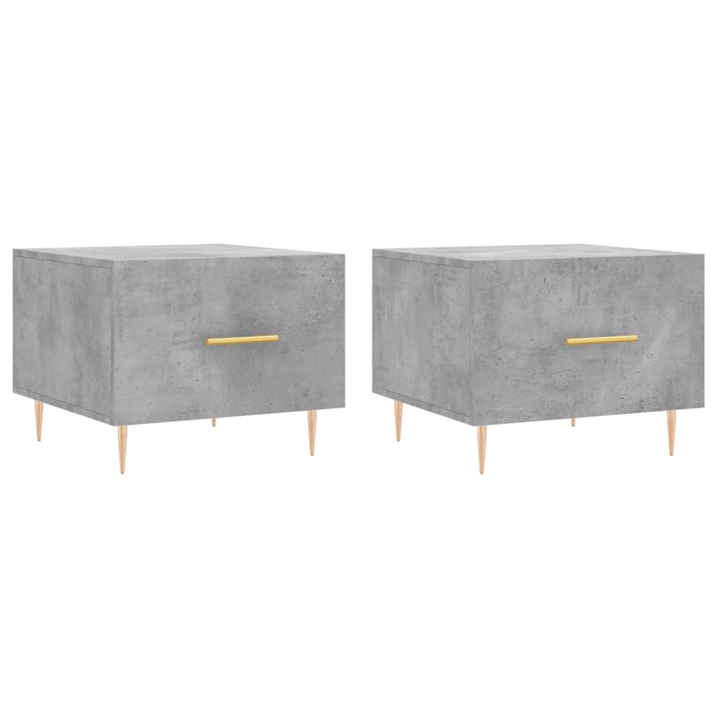 vidaXL Konferenční stolky 2 ks betonově šedé 50 x 50 x 40 cm kompozit