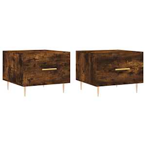 Konferenční stolky 2 ks kouřový dub 50x50x40cm kompozitní dřevo - obrázek 2