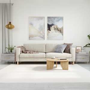 Konferenční stolky 2 ks šedé sonoma 50x50x40cm kompozitní dřevo - obrázek 1