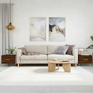 Konferenční stolky 2 ks hnědý dub 50x50x40 cm kompozitní dřevo - obrázek 1
