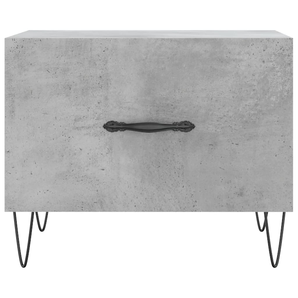 Măsuță de cafea, gri beton, 50x50x40 cm, lemn compozit