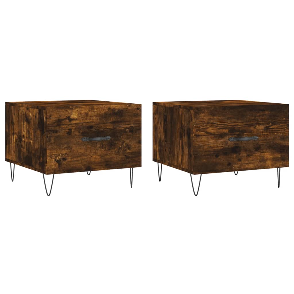 Thumbnail - vidaXL Couchtische 2 Stk. Räuchereiche 50x50x40 cm Holzwerkstoff