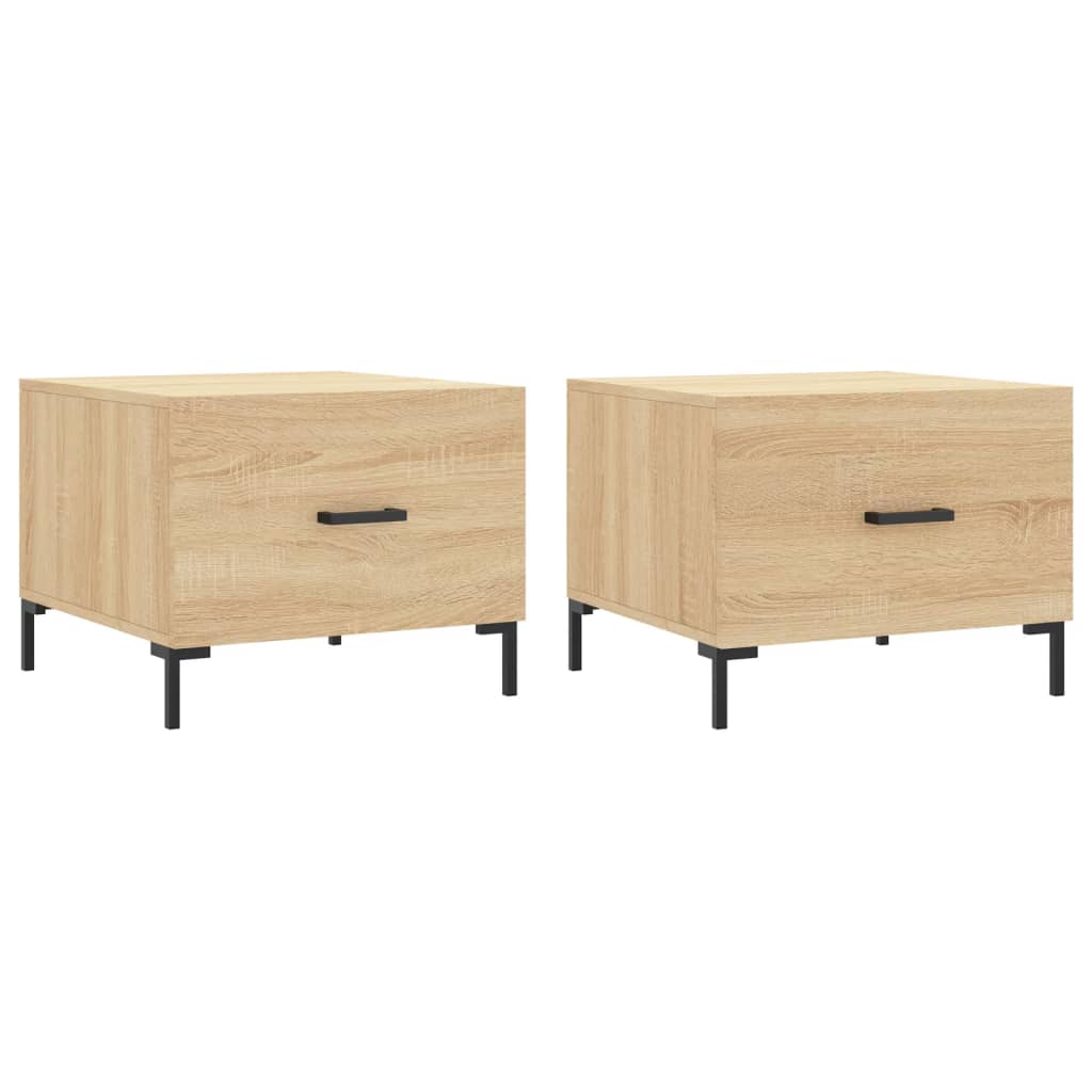 vidaXL Konferenční stolky 2 ks dub sonoma 50x50x40 cm kompozitní dřevo