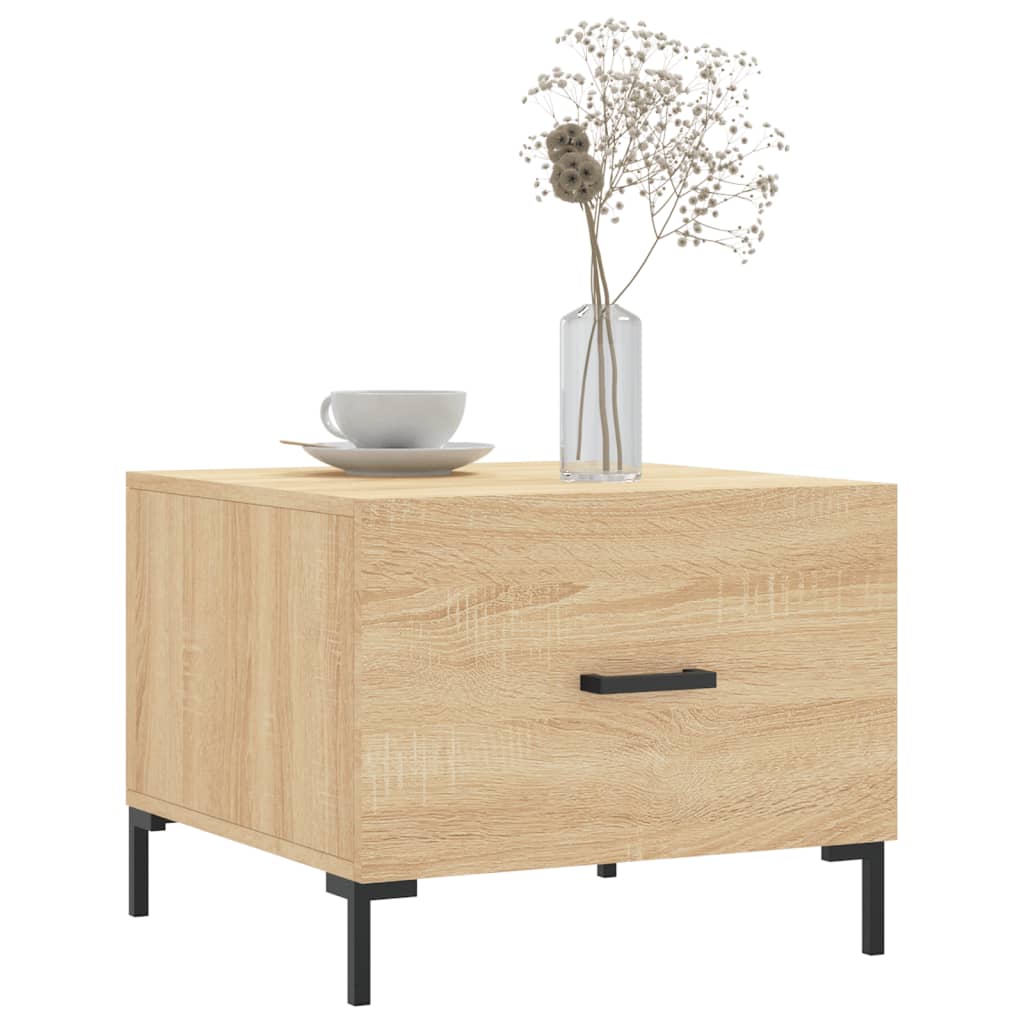 vidaXL Salontafels 2 st 50x50x40 cm bewerkt hout sonoma eikenkleurig afbeelding