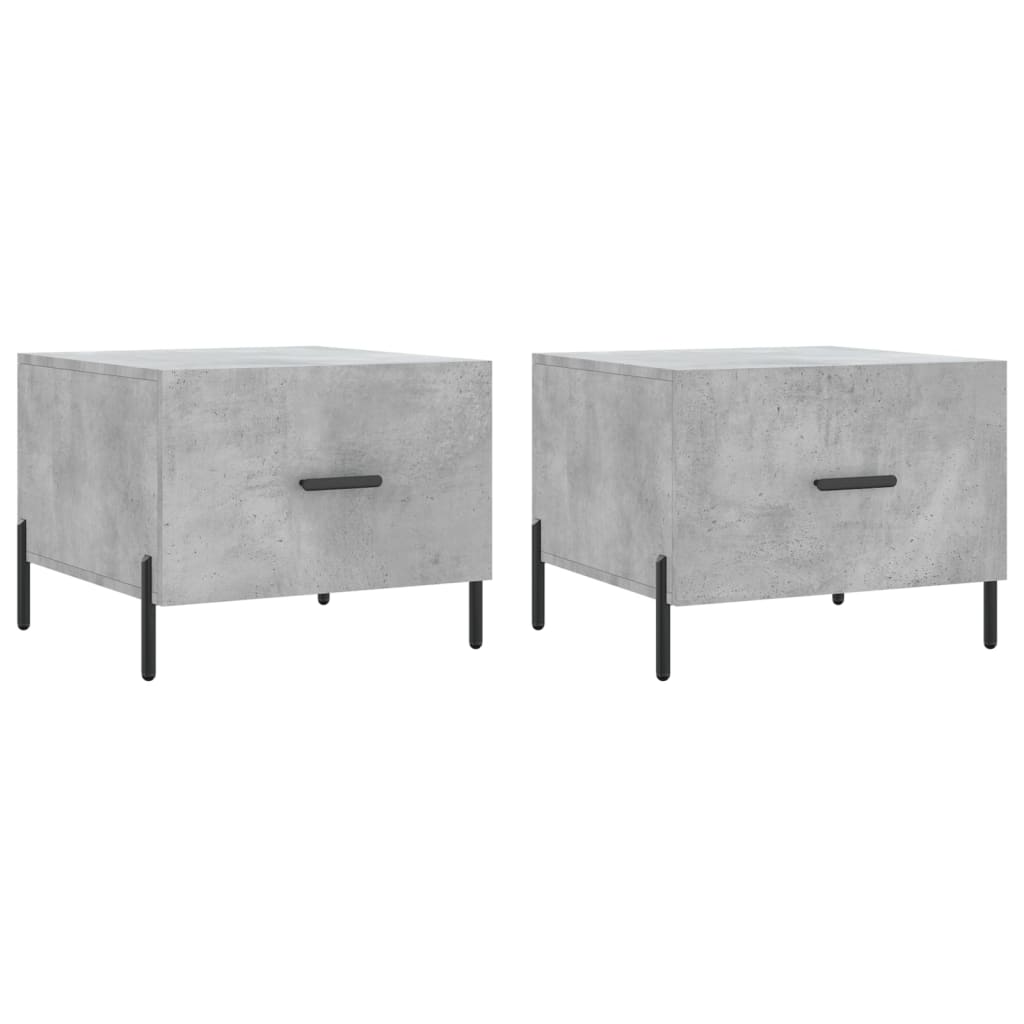 vidaXL Konferenční stolky 2 ks betonově šedé 50 x 50 x 40 cm kompozit