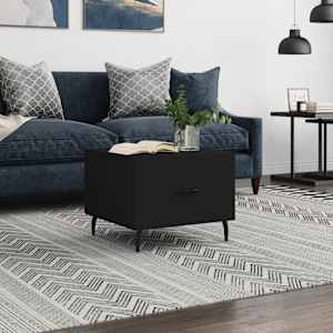 Klubska mizica črna 50x50x40 cm inženirski les