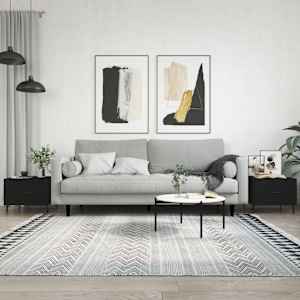 Klubske mizice 2 kosa črne 50x50x40 cm inženirski les