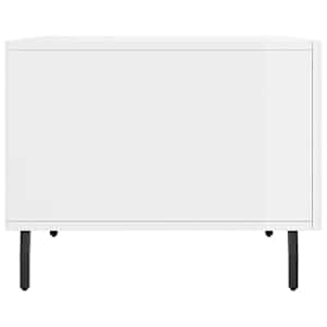 Konferenční stolek lesklý bílý 50 x 50 x 40 cm kompozitní dřevo - obrázek 7