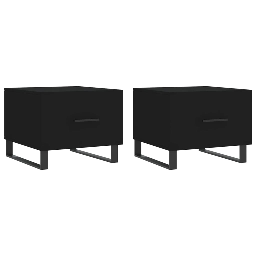 vidaXL Konferenční stolky 2 ks černé 50 x 50 x 40 cm kompozitní dřevo