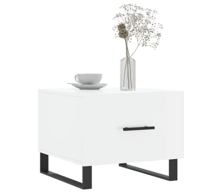 vidaXL Coffee Table High Gloss White 50x50x40 cm Engineered Wood